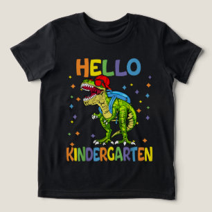 Camiseta Triblenda Hola Kinder - Primer Día de Escuela Niños