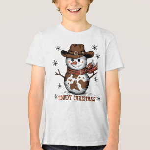 Camiseta Triblenda Hola Muñeco de Nieve de Navidad 