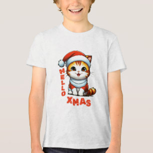 Camiseta Triblenda Hola Navidad - Navidades de felpa con traje de San