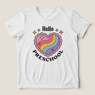 Camiseta Triblenda Hola Preescolar De vuelta a la escuela preescola