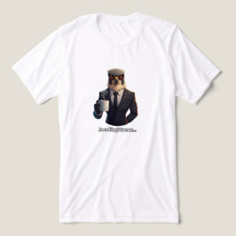 Camiseta Triblenda Hombre de negocios halcón cargando café enfocado