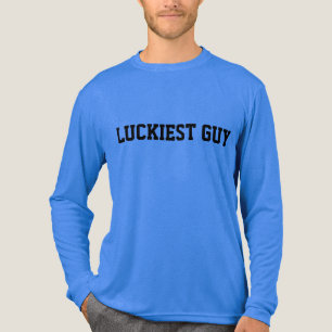 Camiseta Triblenda Hombres Azules "El tipo más afortunado"