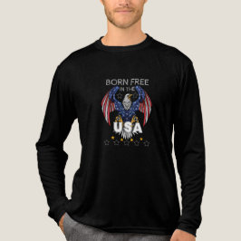 Camiseta Triblenda Hombres nacidos libres en la manga larga de EE.UU.