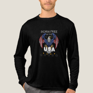 Camiseta Triblenda Hombres nacidos libres en la manga larga de EE.UU.