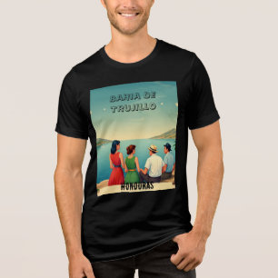 Camiseta Triblenda  Honduras BAHIA DE TRUJILLO Retro poster