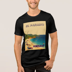 Camiseta Triblenda  Honduras EL PARAISO Retro poster