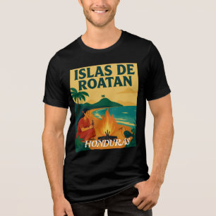 Camiseta Triblenda  Honduras ISLAS DE ROATAN Retro poster