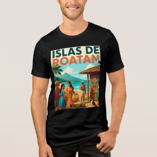 Camiseta Triblenda Honduras ISLAS DE ROATAN Retro poster