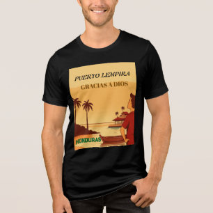 Camiseta Triblenda  Honduras Puerto Lempira Retro poster