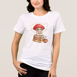 Camiseta Triblenda Hongo lindo leyendo libro - Amante de los libros a