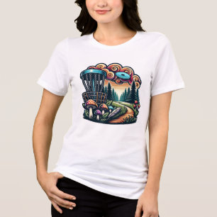 Camiseta Triblenda Hongos Retro y Campo de Golf Disco Ai Art