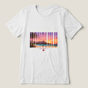 Camiseta Triblenda Honolulu Hawái Moderno Playa Waikiki Viajes