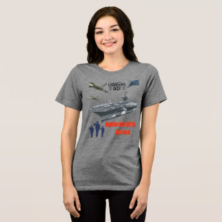 Camiseta Triblenda Honrando al poderoso gris militar