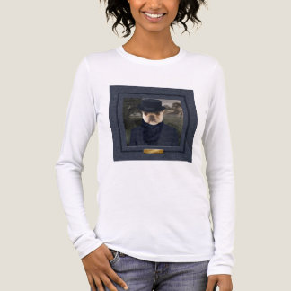 Camiseta Triblenda Hoodie de Bulldog bien vestido con capucha de plac