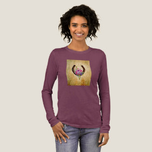 Camiseta Triblenda Horseshoe Rústico Floral Buena Suerte