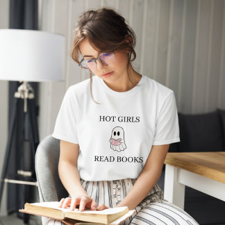 Camiseta Triblenda Hot Girls Read Books | Ghost Halloween