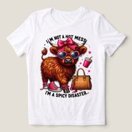 Camiseta Triblenda Hot Mess, Funny Highland Cow