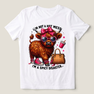 Camiseta Triblenda Hot Mess, Funny Highland Cow