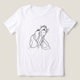 Camiseta Triblenda Hound Dog Basset Hound Dog Howling