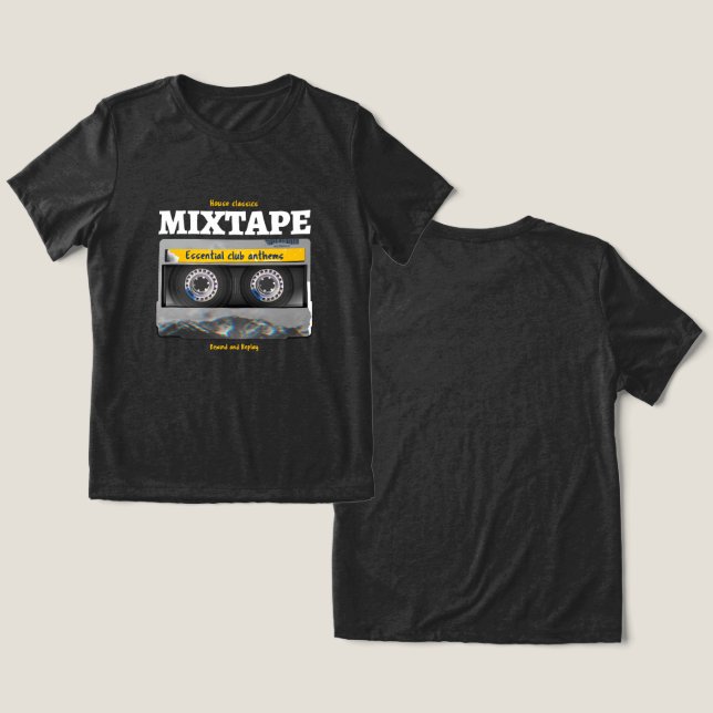 Camiseta Triblenda House Classics Mixtape Club Anthems (Diseño Anverso y Reverso)
