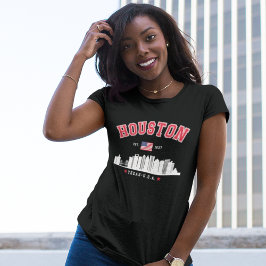 Camiseta Triblenda Houston Texas Modern Skyline 