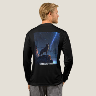Camiseta Triblenda Howling Wolf Lightning Cliff T-Shirt