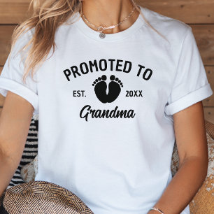 Camiseta Triblenda Huella Del Bebé De La Abuela Promocionada Moderna