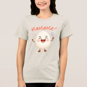 Camiseta Triblenda Huevo divertido y lindo dibujo animado Bella+Canva