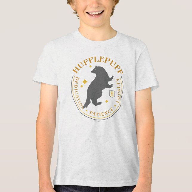 Camiseta Triblenda HUFFLEPUFF™ Badger House Pride Badge (Anverso)