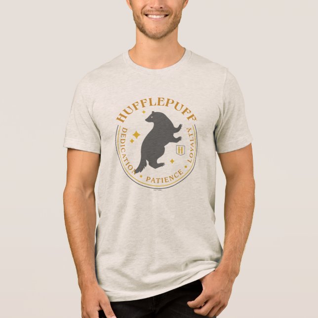 Camiseta Triblenda HUFFLEPUFF™ Badger House Pride Badge (Anverso)