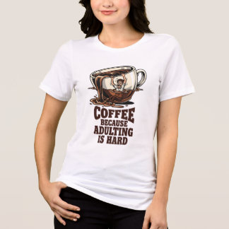 Camiseta Triblenda Humor Adulto Relatable Amante del Café
