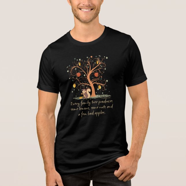 Camiseta Triblenda Humor de árbol familiar (Anverso)