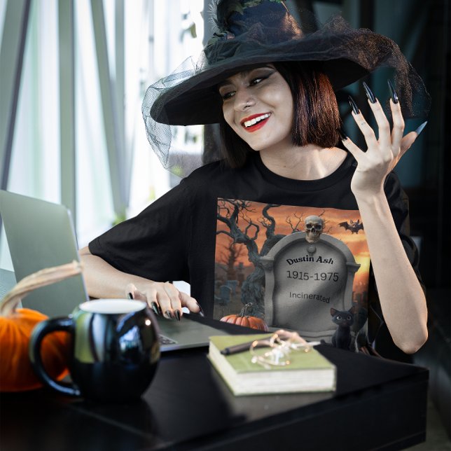 Camiseta Triblenda Humor de cementerio de Halloween "Dustin Ash" (Subido por el creador)