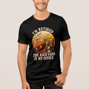 Camiseta Triblenda Humor de jubilación de whisky y cigarro vintage pa