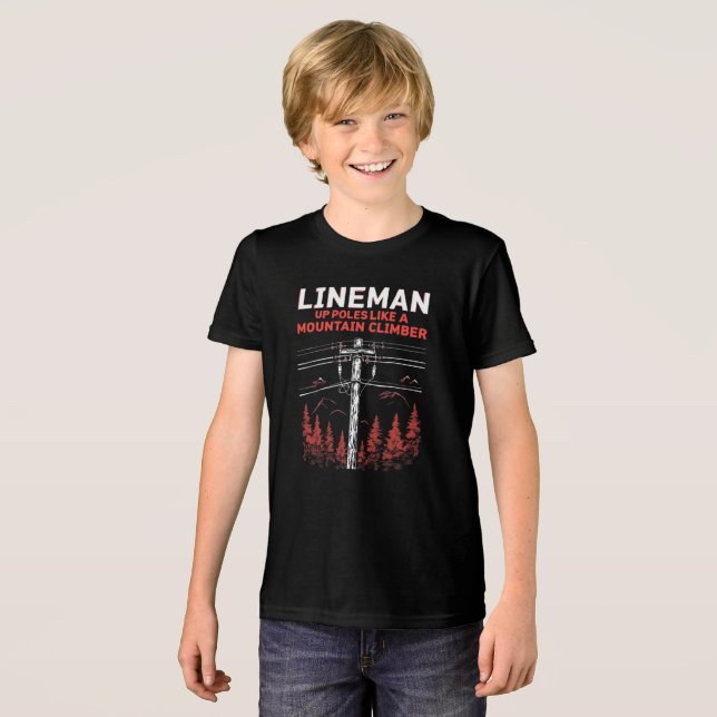 Camiseta Triblenda Humor de Lineman: Los polacos como un alpinista (Anverso Completo)