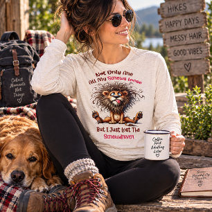Camiseta Triblenda Humor Divertido de León Desordenado que Perdió el 