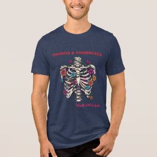 Camiseta Triblenda Humor Thorns & Thoracics-Enfermera Skeleton gótico