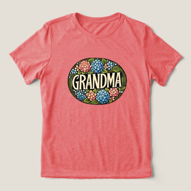 Camiseta Triblenda Hydrangea Grandma (Diseño delantero )