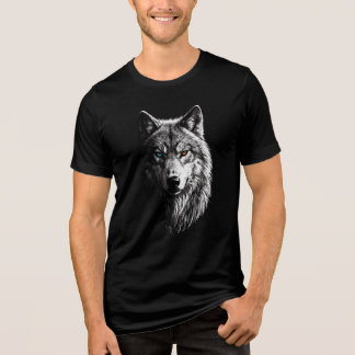 Camiseta Triblenda Hypnotic Wolf Face Heterochromia Eyes Unisex 