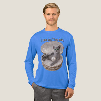 Camiseta Triblenda I Can See Your Soul Funny Russian Blue Cat Design