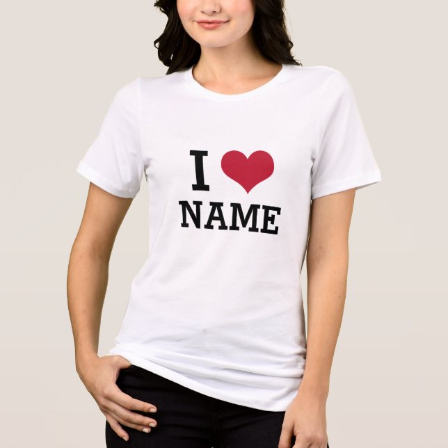 Camiseta Triblenda I Heart Name (Anverso)