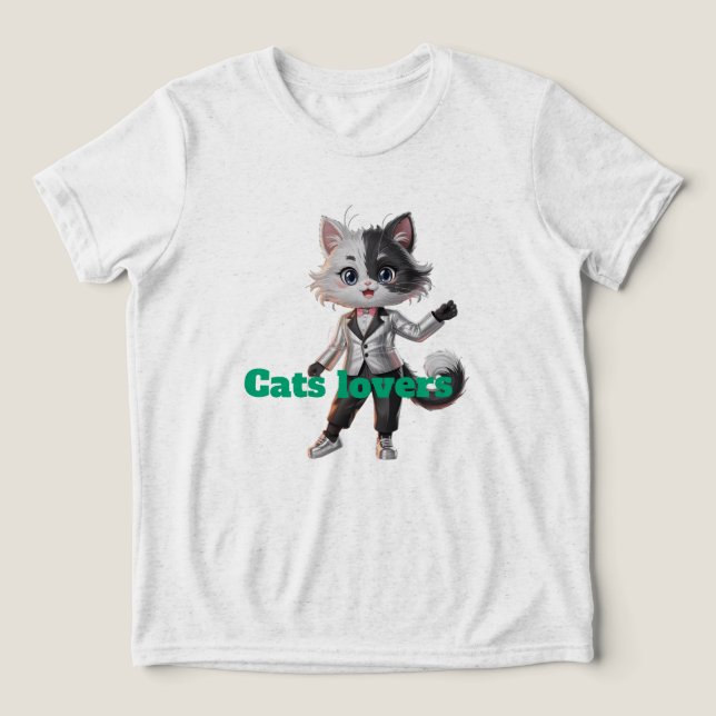 Camiseta Triblenda I love cat (Diseño delantero )