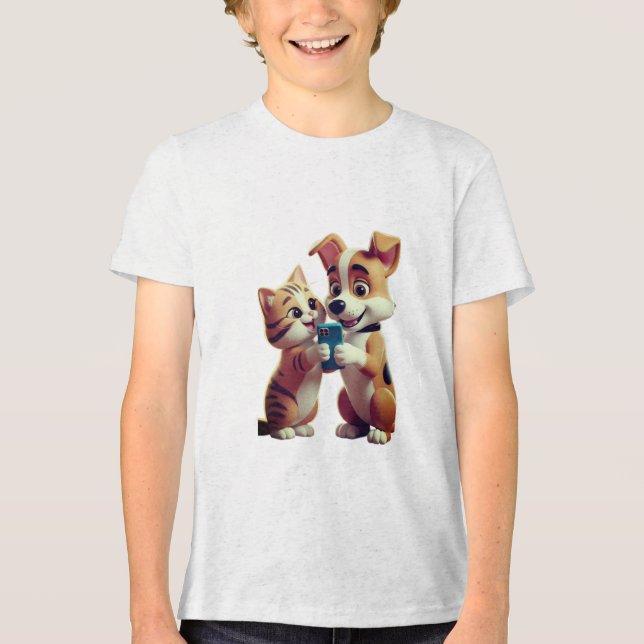Camiseta Triblenda I love cat (Anverso)