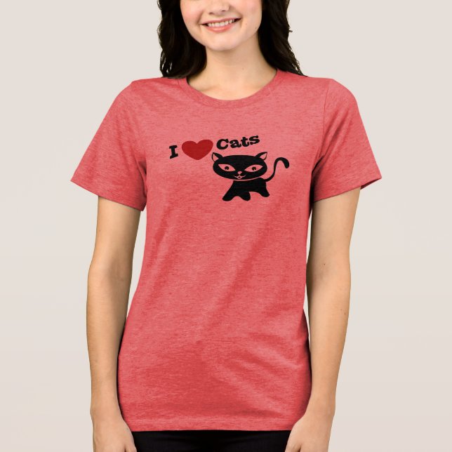 Camiseta Triblenda I Love Cat (Anverso)