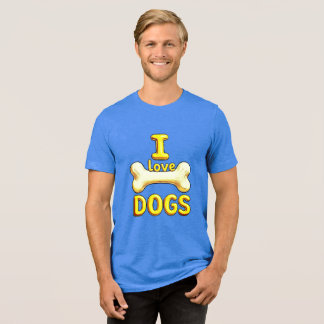CAMISETA TRIBLENDA I LOVE DOGS