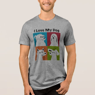 Camiseta Triblenda i love my dog cute