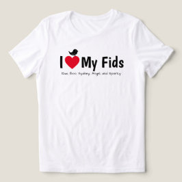 Camiseta Triblenda I Love My Fids Feathered Kids Canary Finch