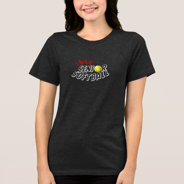 Camiseta Triblenda I Love Senior Softball T-shirt (Anverso)