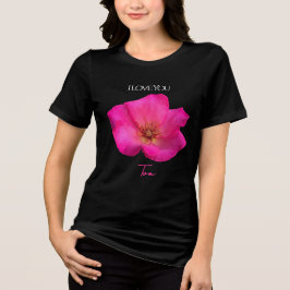 Camiseta Triblenda I Love You - Rose -Valentines Personalized
