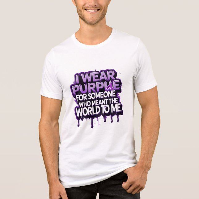 Camiseta Triblenda "I Wear Purple" Alzheimer's Awareness (Anverso)